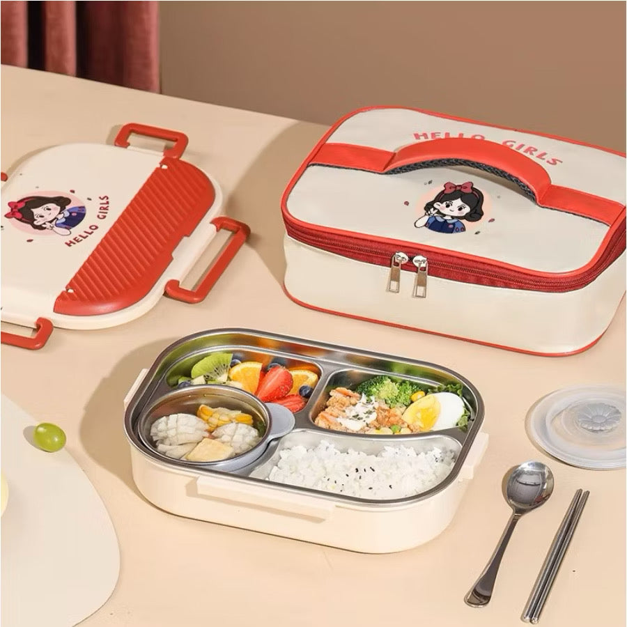 Lunch Box with Bag (4 compartment)