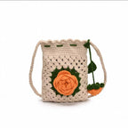 Crochet Rose Sling Bag