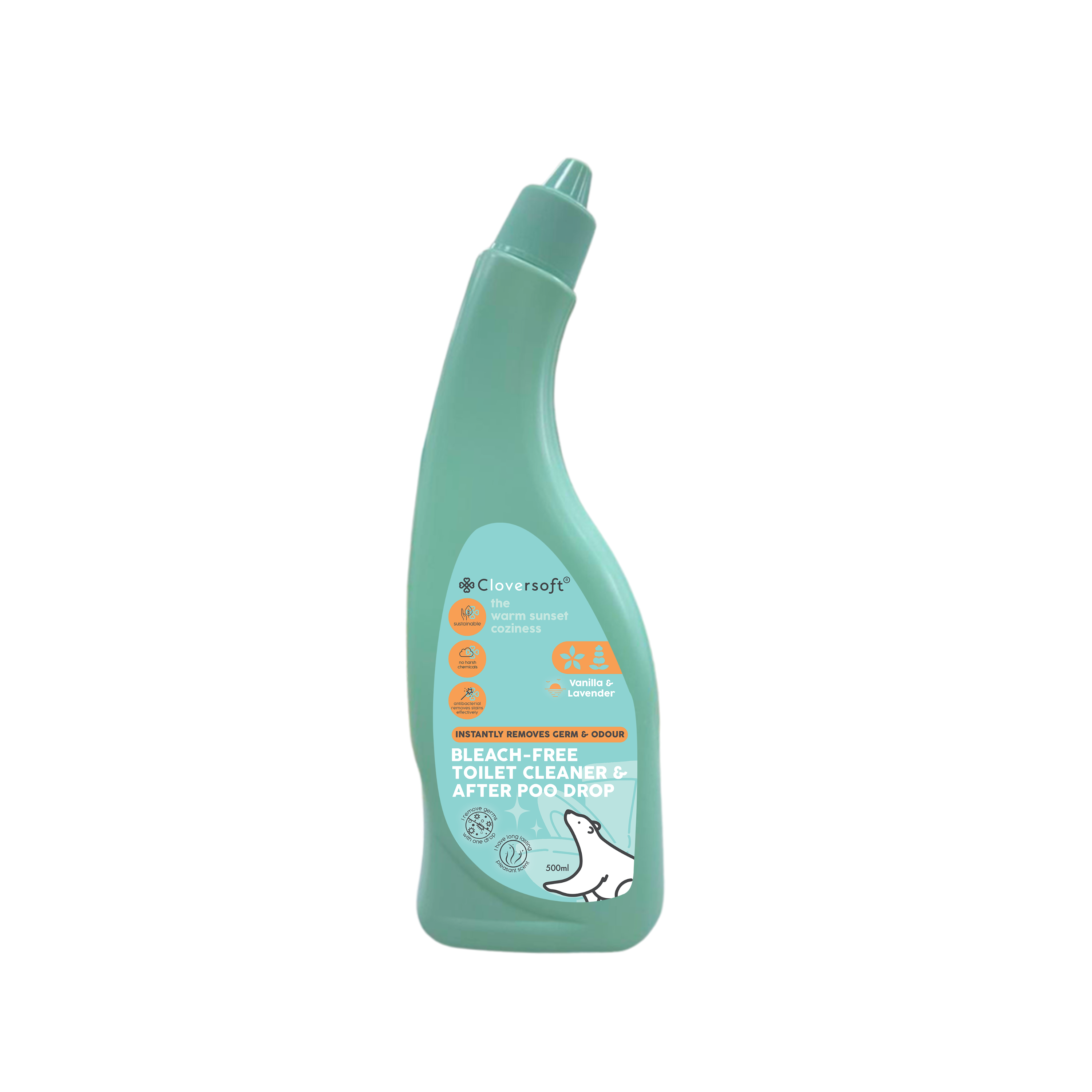 Cloversoft Toilet Cleaner & After Poo Drop - Bleach-Free (500ml)