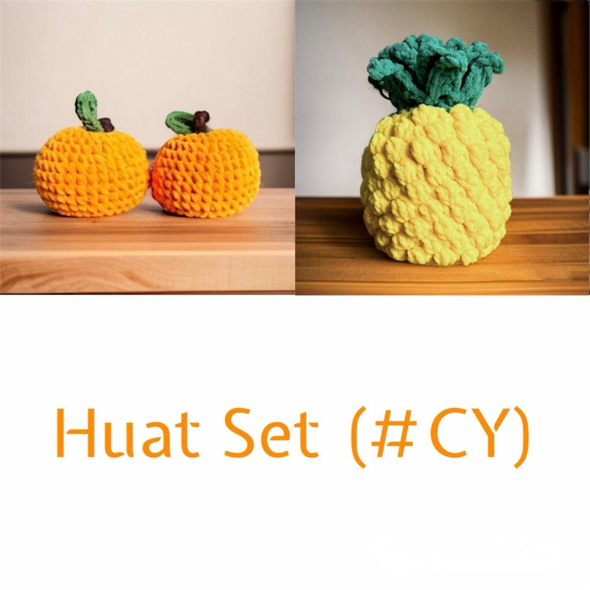 Handmade Crochet Orange / Pineapple