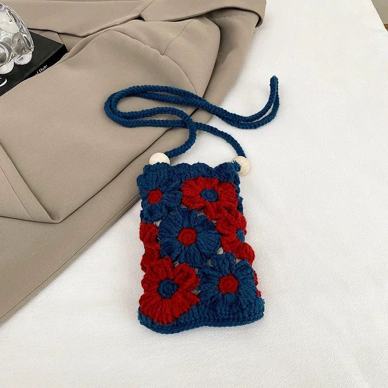 Crochet Flower Phone Pouch