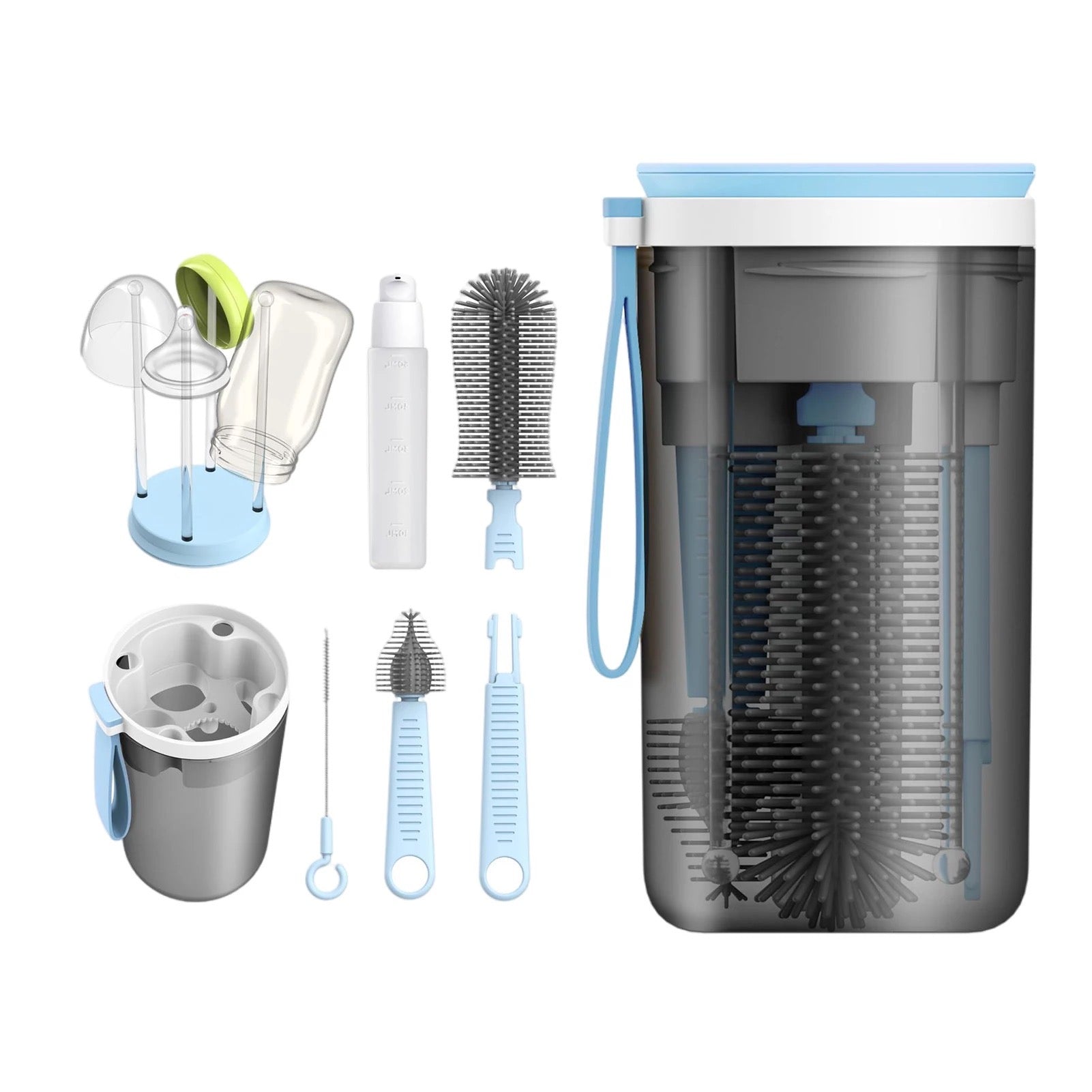 6 in 1 Baby Milk Bottle Cleaning Portable Travel Set