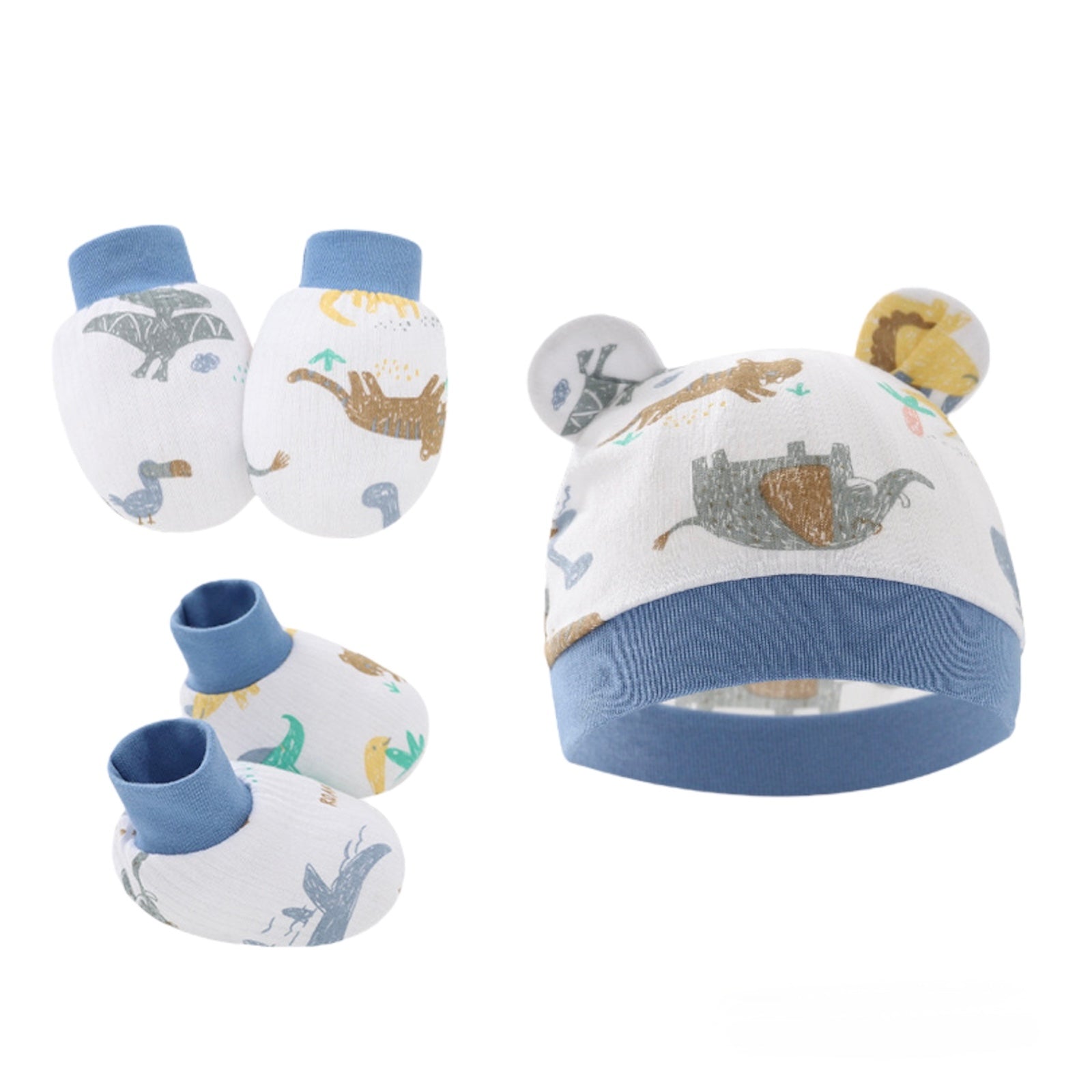 Baby Hat Mitten Booties Set