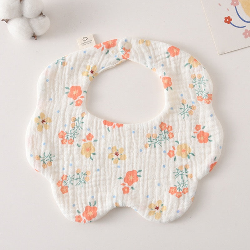Baby Cotton Drool Petal Bibs