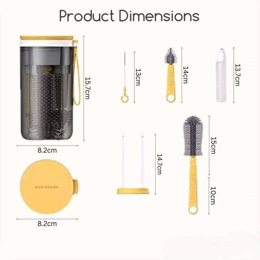 6 in 1 Baby Milk Bottle Cleaning Portable Travel Set