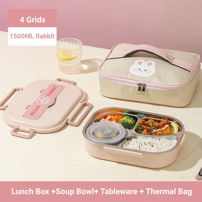 Lunch Box with Bag (4 compartment)