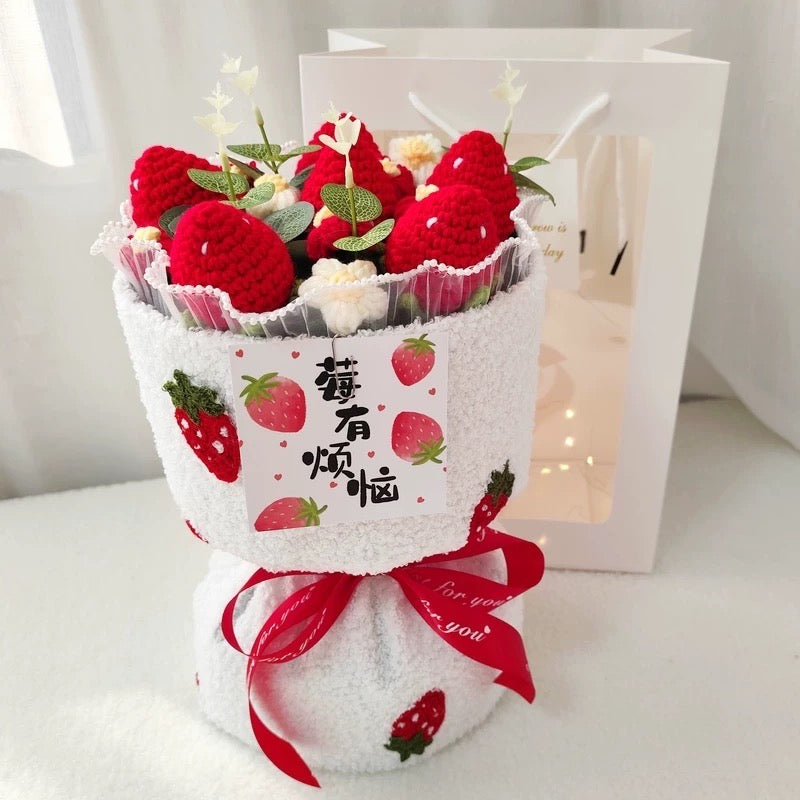 Crochet Floral Bouquet - Berry Sweet Blooms