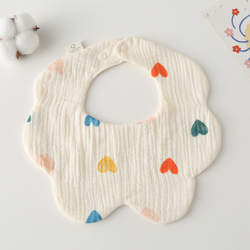 Baby Cotton Drool Petal Bibs