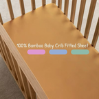 100% Bamboo Baby Crib Fitted Sheet / Bedsheet (70*130*20)