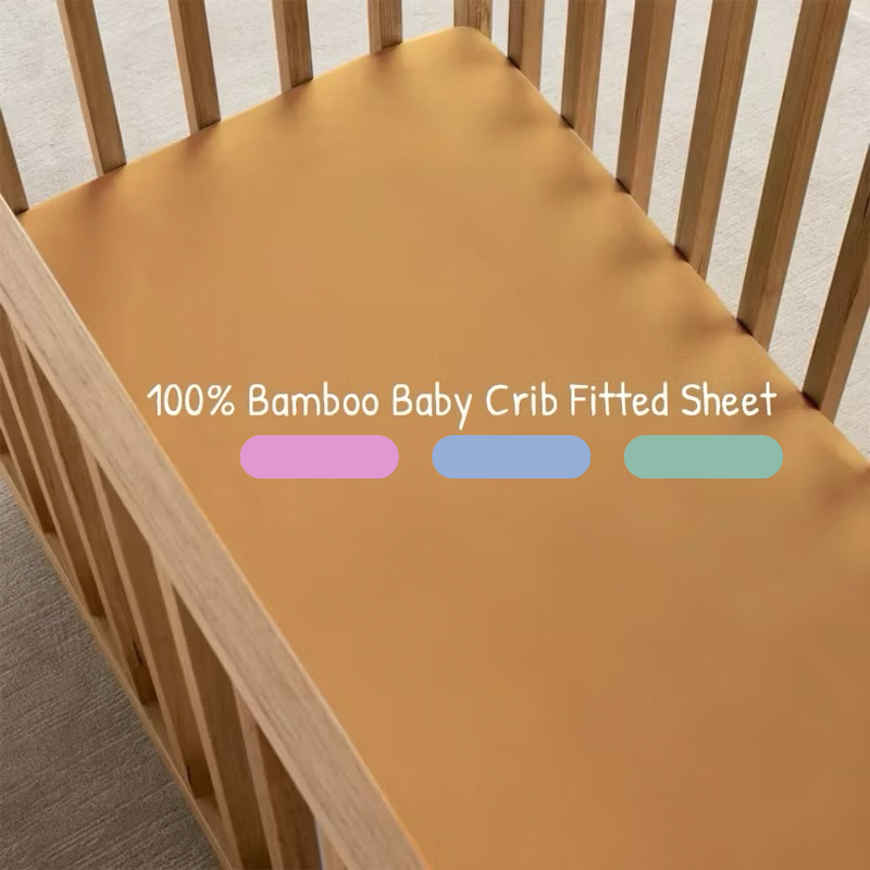 100% Bamboo Baby Crib Fitted Sheet / Bedsheet (70*130*20)