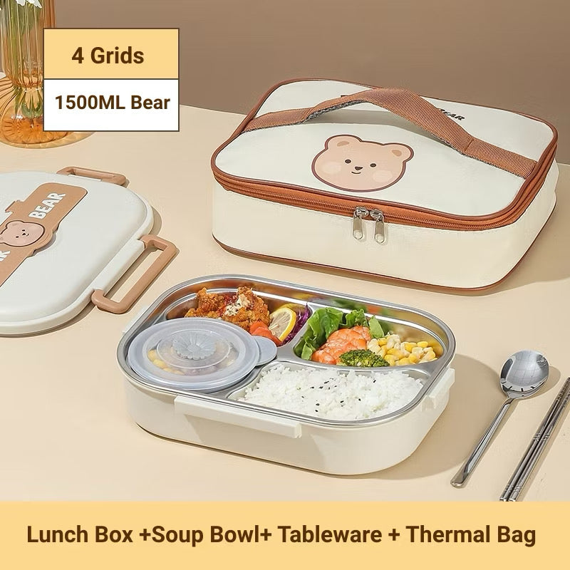 Lunch Box with Bag (4 compartment)