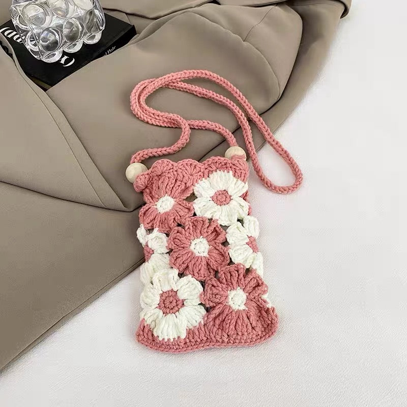 Crochet Flower Phone Pouch