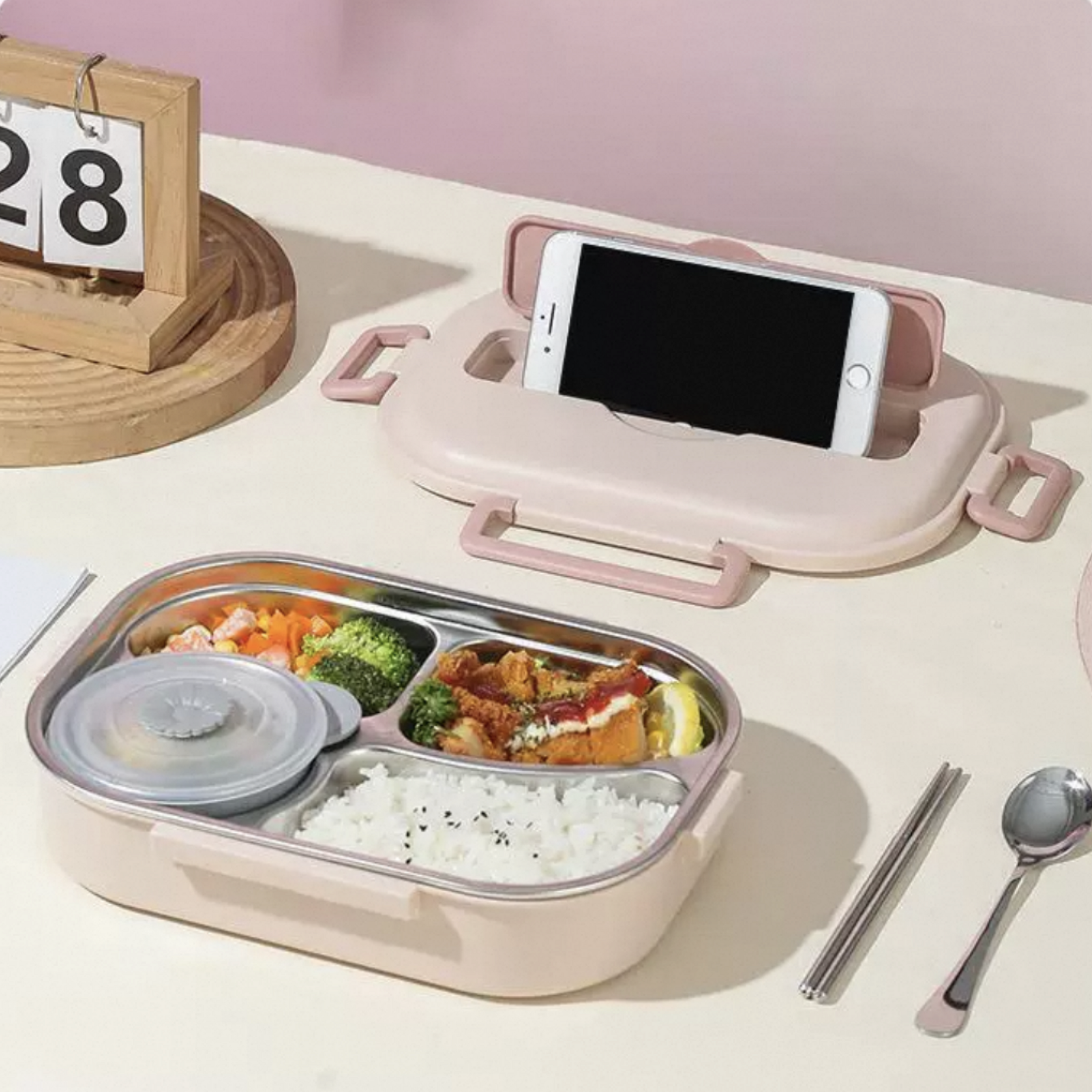 Lunch Box with Bag (4 compartment)