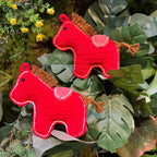 Handmade Crochet Horse Keychain