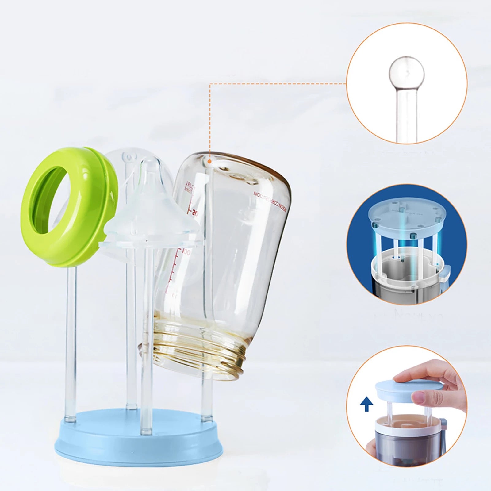 6 in 1 Baby Milk Bottle Cleaning Portable Travel Set