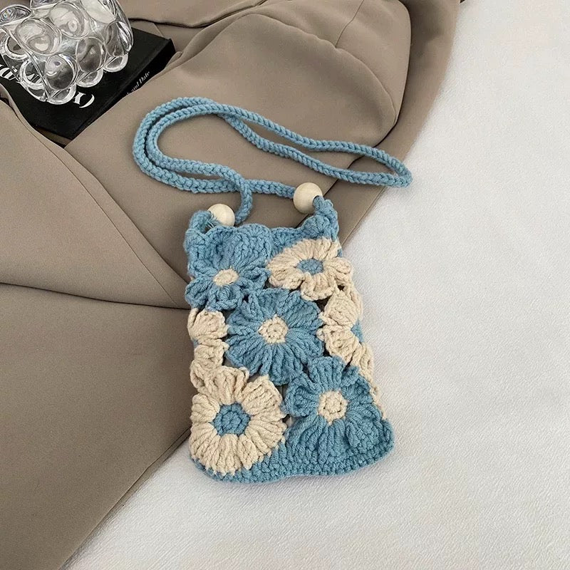 Crochet Flower Phone Pouch