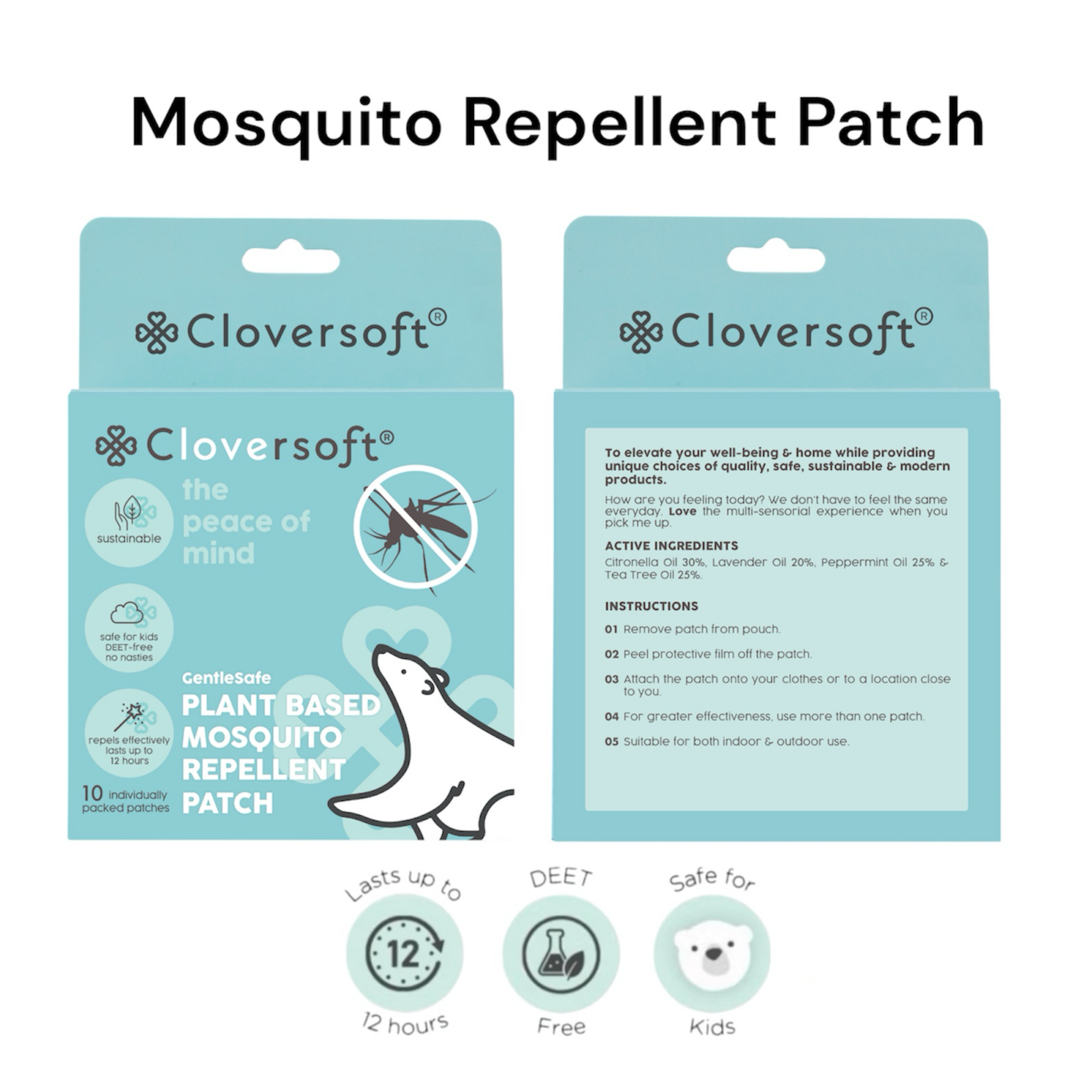 Cloversoft Mosquito Repellent Patch (10patch/pack)