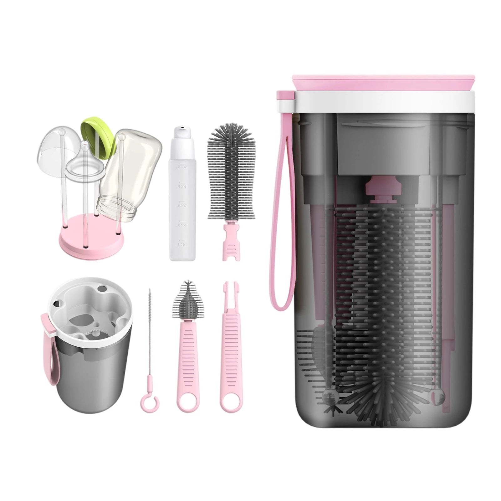 6 in 1 Baby Milk Bottle Cleaning Portable Travel Set