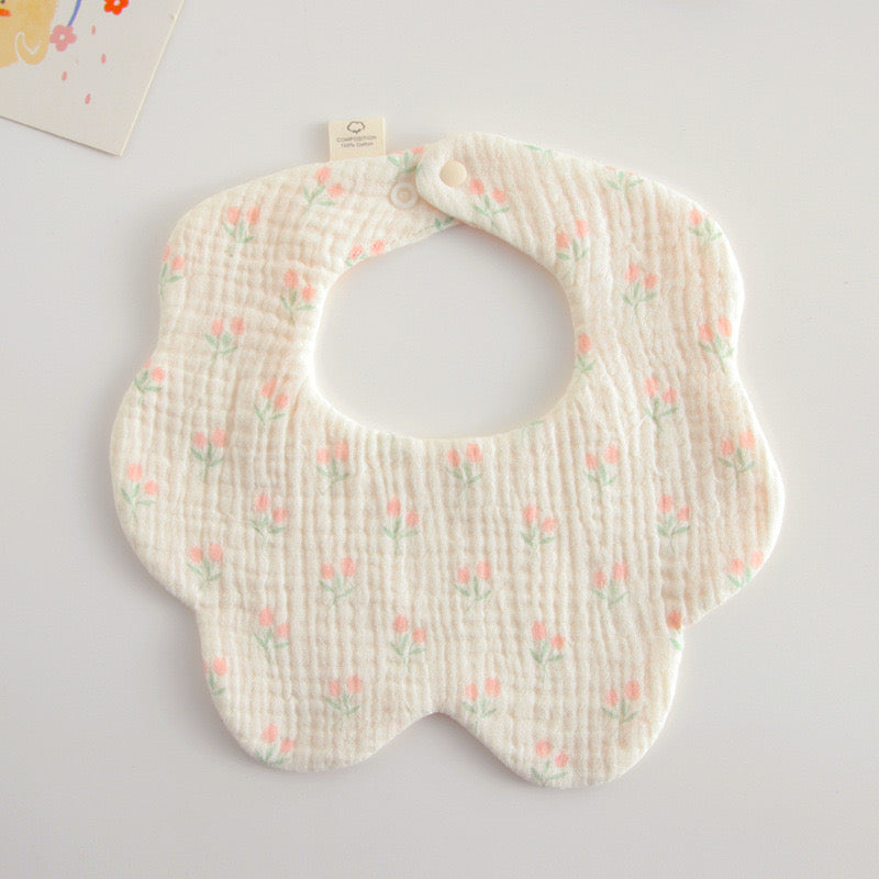 Baby Cotton Drool Petal Bibs