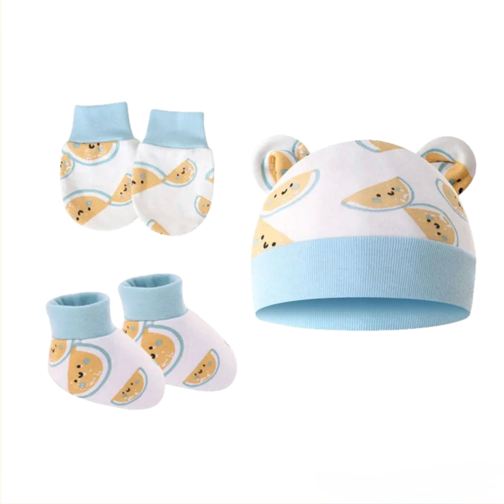 Baby Hat Mitten Booties Set