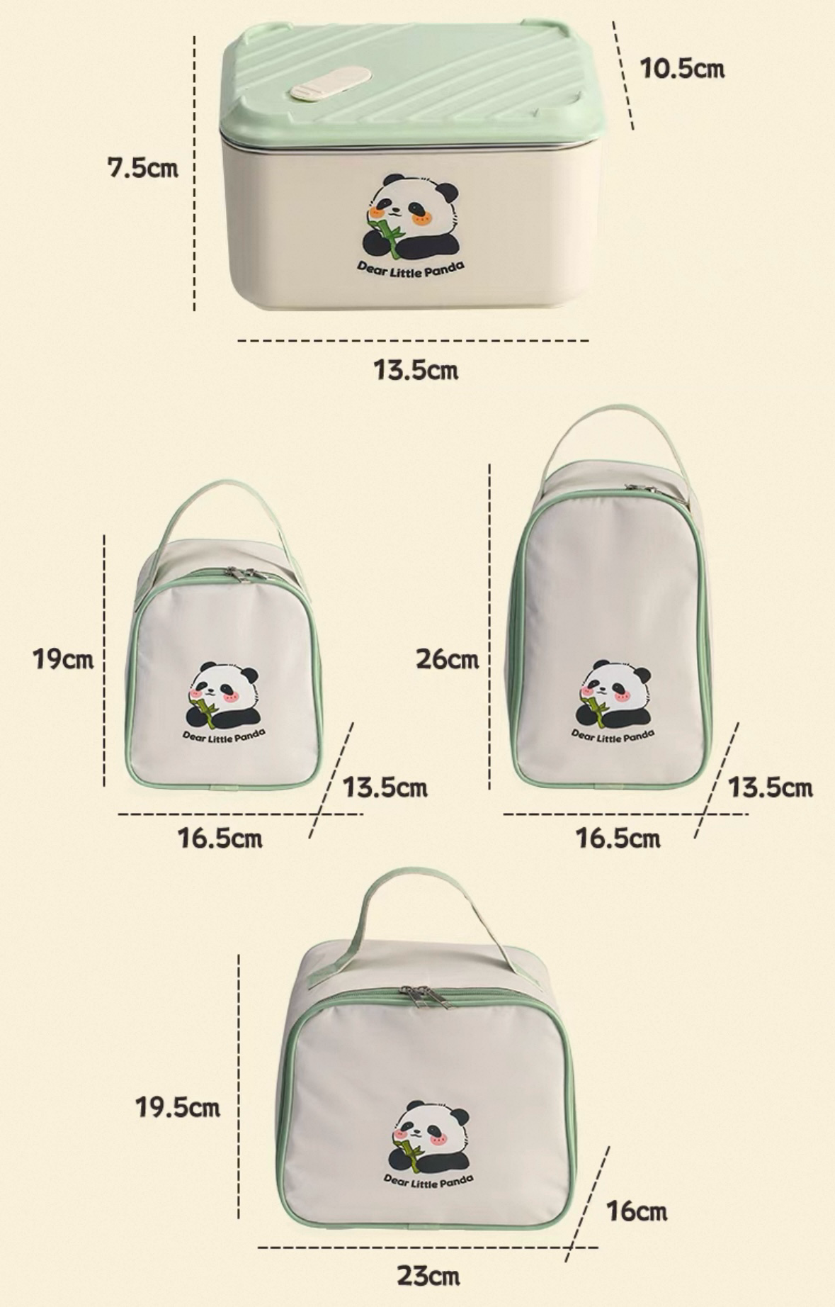 Baby Square Food Jar (2/3/4 tier)