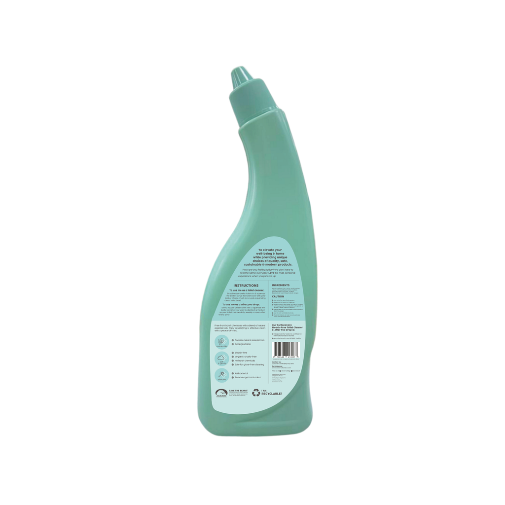 Cloversoft Toilet Cleaner & After Poo Drop - Bleach-Free (500ml)