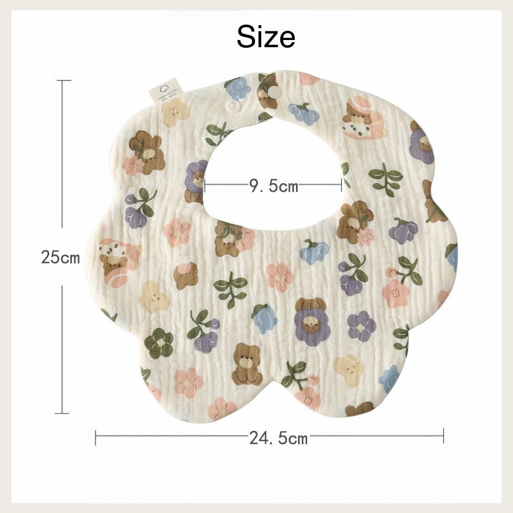 Baby Cotton Drool Petal Bibs