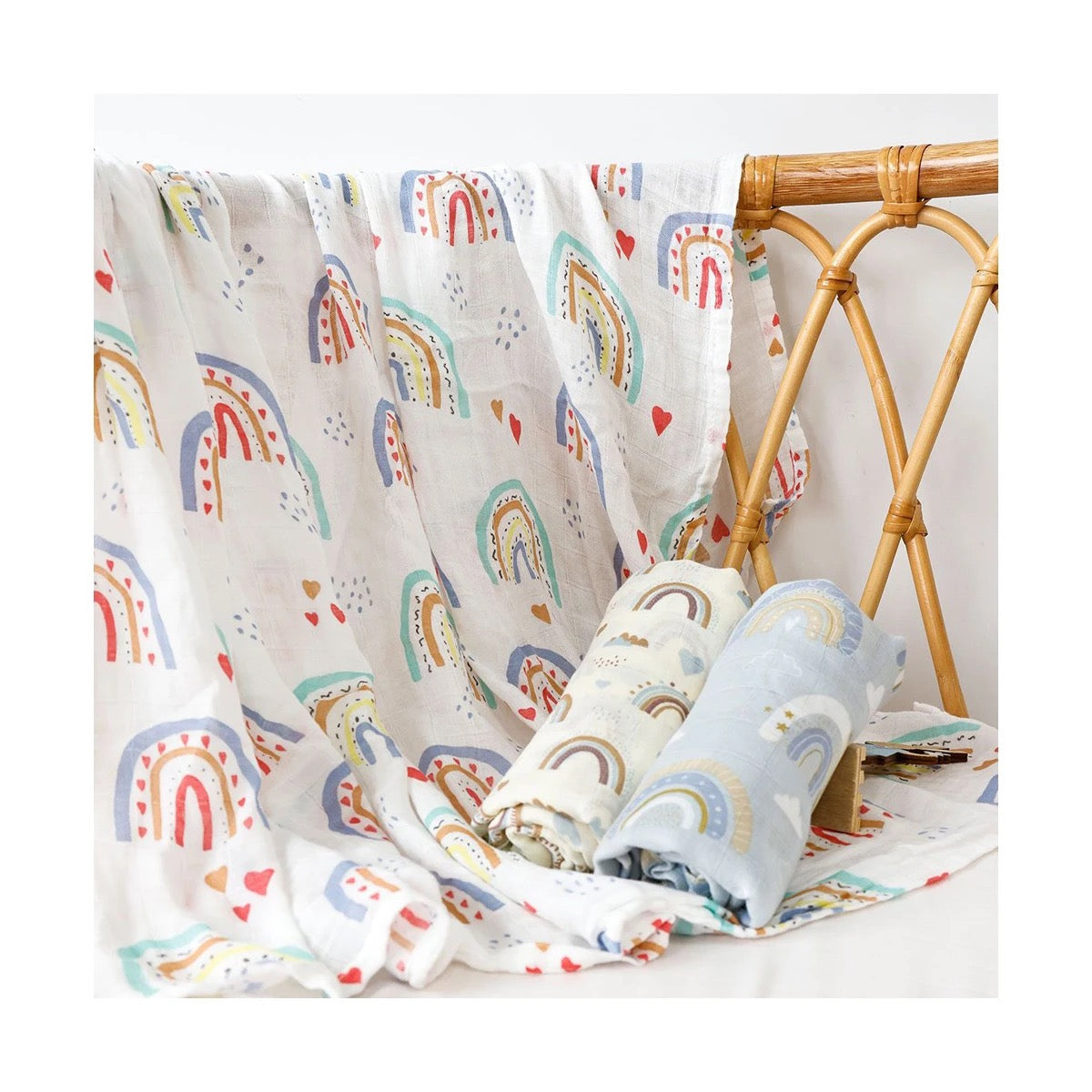 Bamboo Organic Cotton Baby Swaddle / Blanket