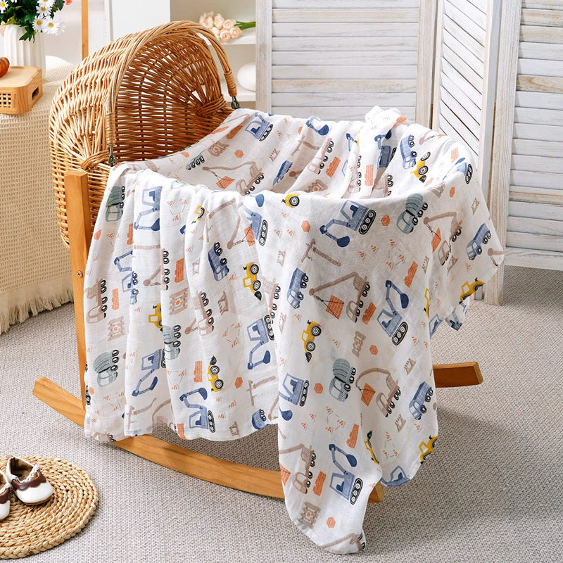 Bamboo Organic Cotton Baby Swaddle / Blanket