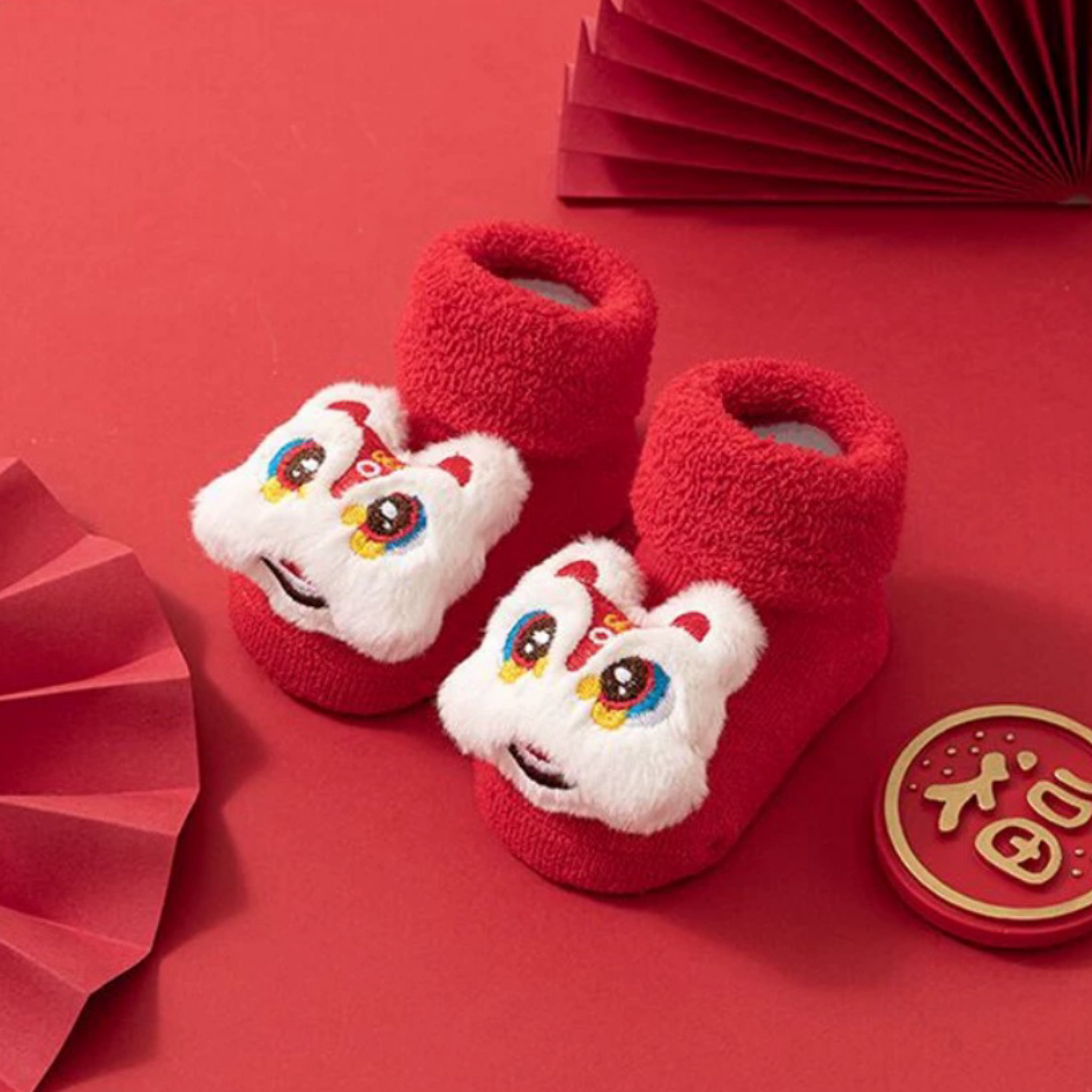 3D Cartoon Socks with Bell [Chinese New Year Theme]