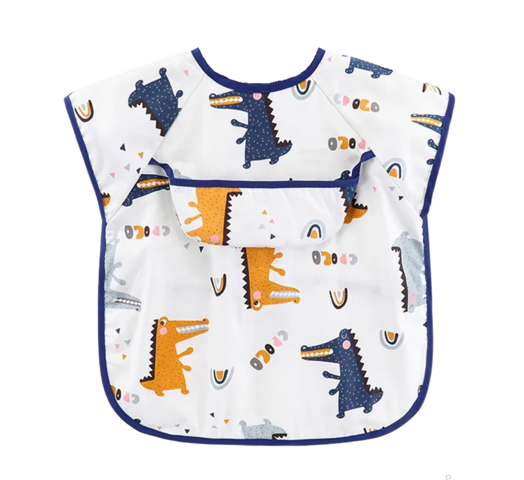 Baby Weaning Short Sleeve Bib (Cotton Inner Lining)