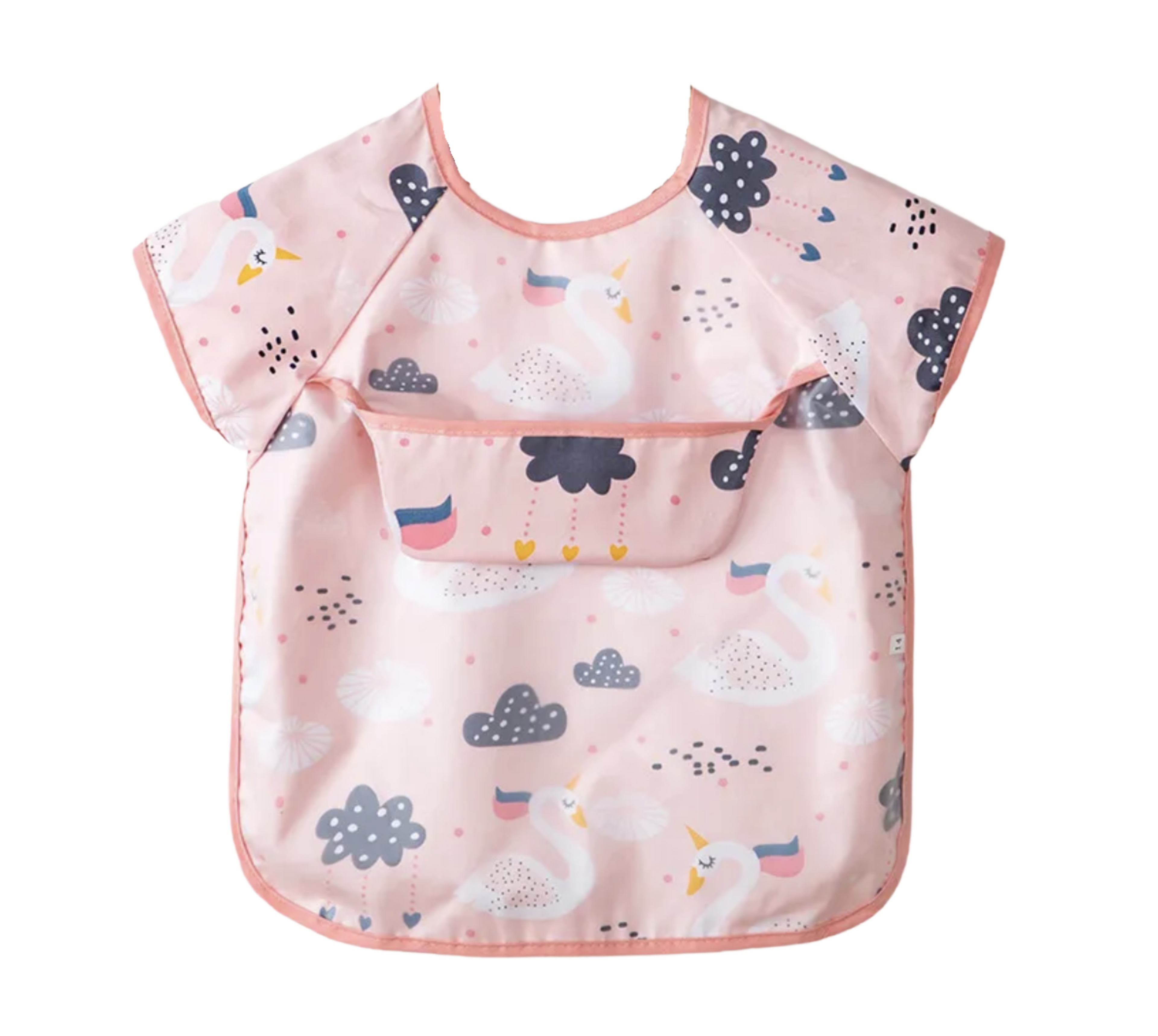 Baby Weaning Short Sleeve Bib (Cotton Inner Lining)