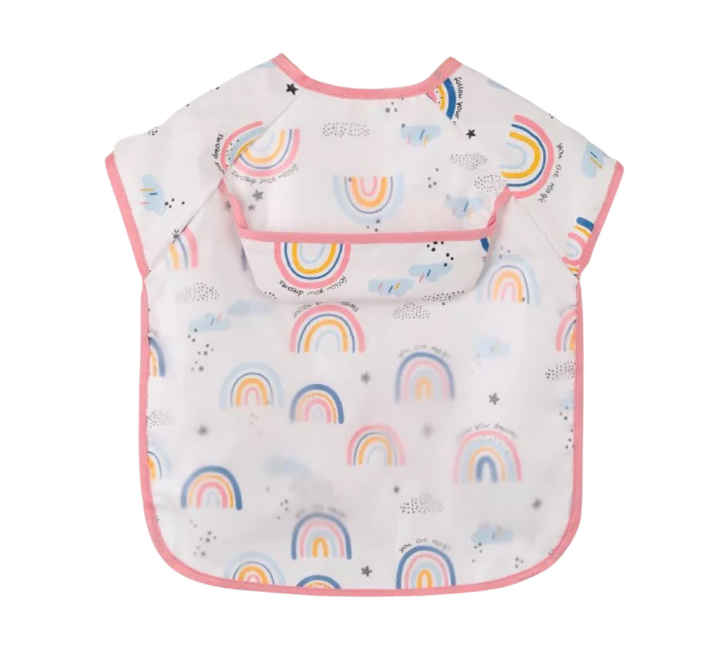 Baby Weaning Short Sleeve Bib (Cotton Inner Lining)