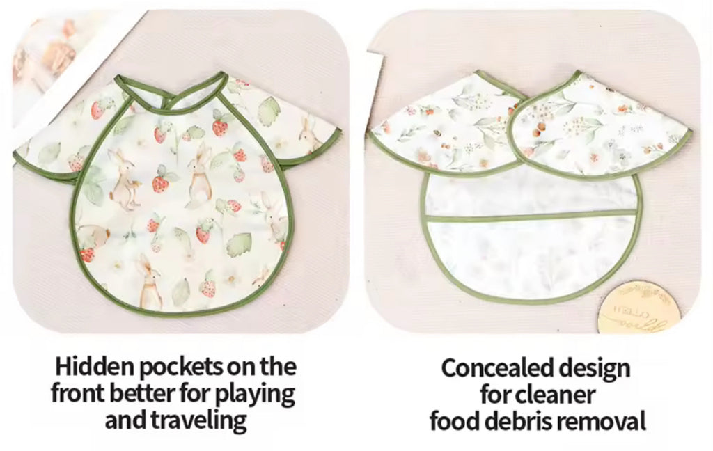 Baby Weaning Frilly Bibs (Length: 30cm)