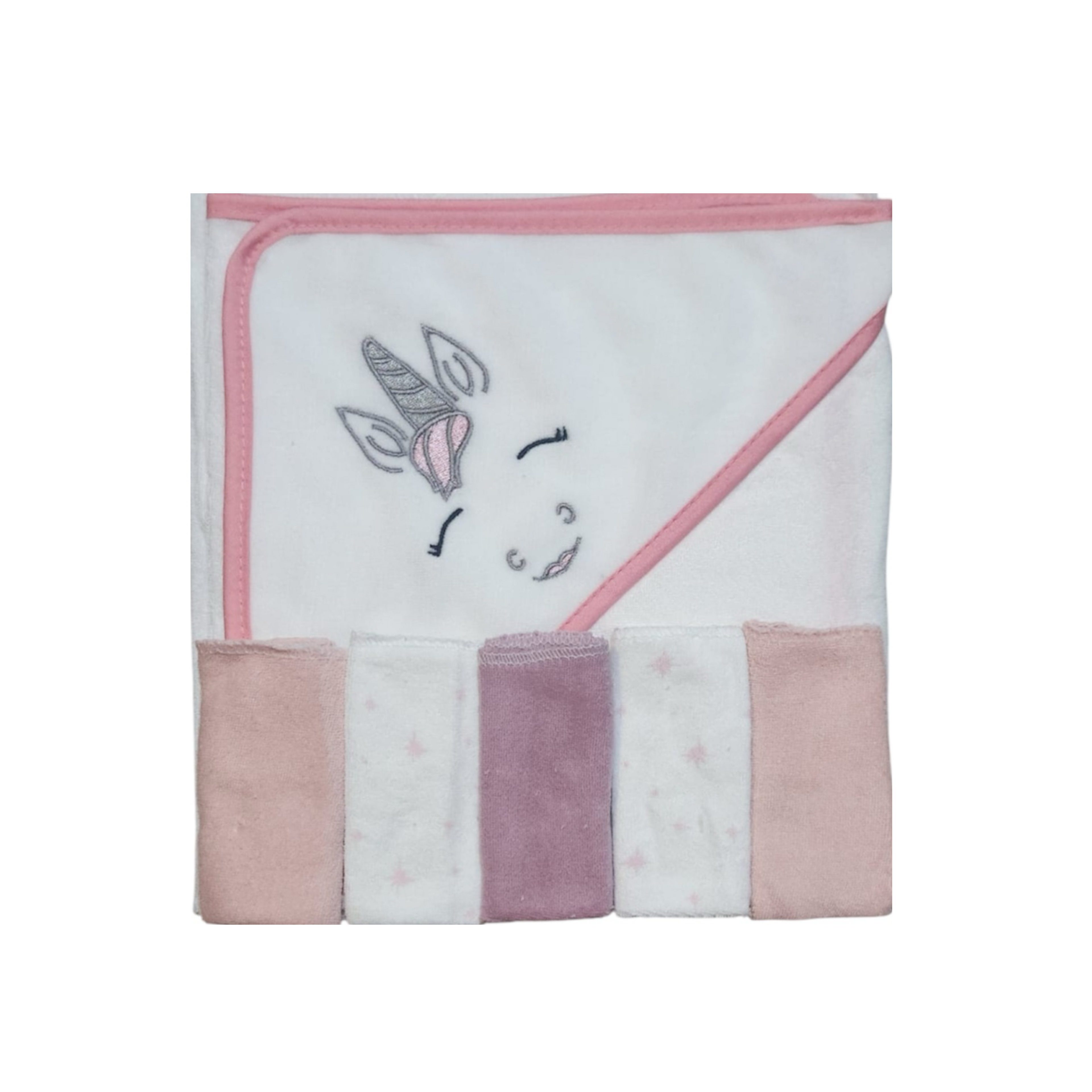 Baby Hooded Towel with 5pc Washcloths