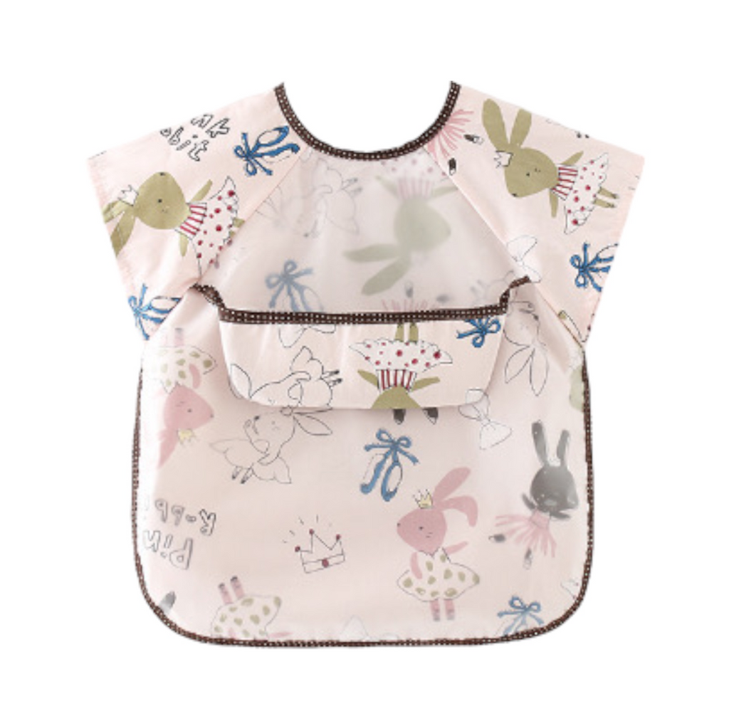 Baby Weaning Short Sleeve Bib (Cotton Inner Lining)