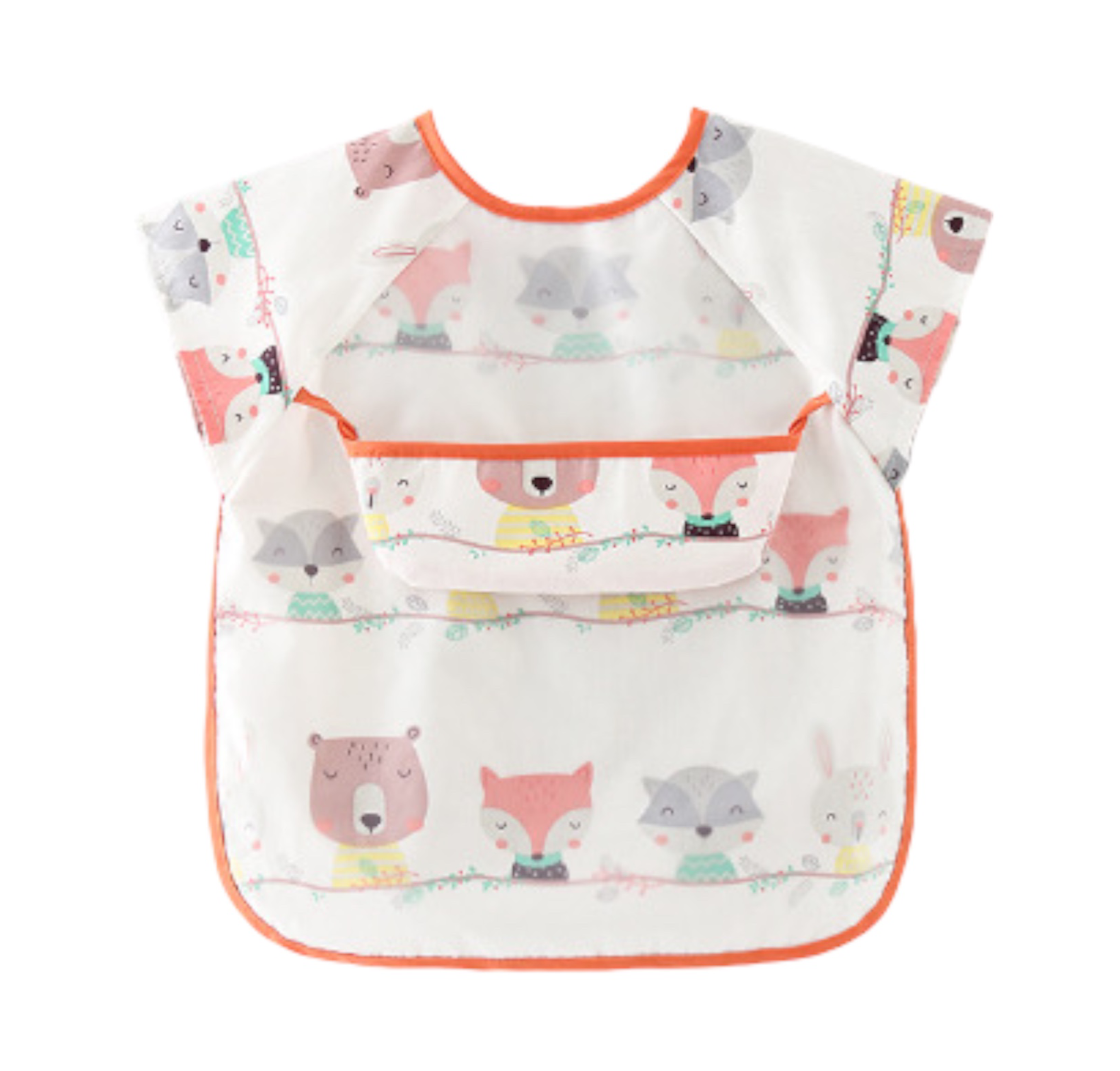 Baby Weaning Short Sleeve Bib (Cotton Inner Lining)