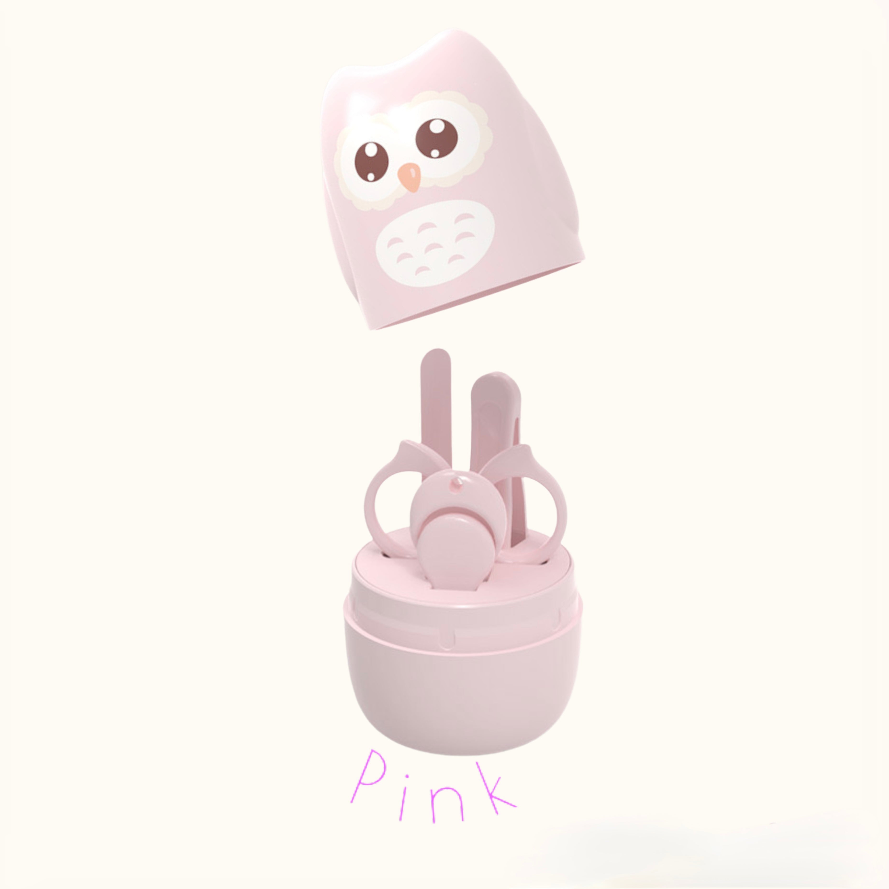 Baby Nail Clipper Set 4 in 1 with Cute Owl Storage Box